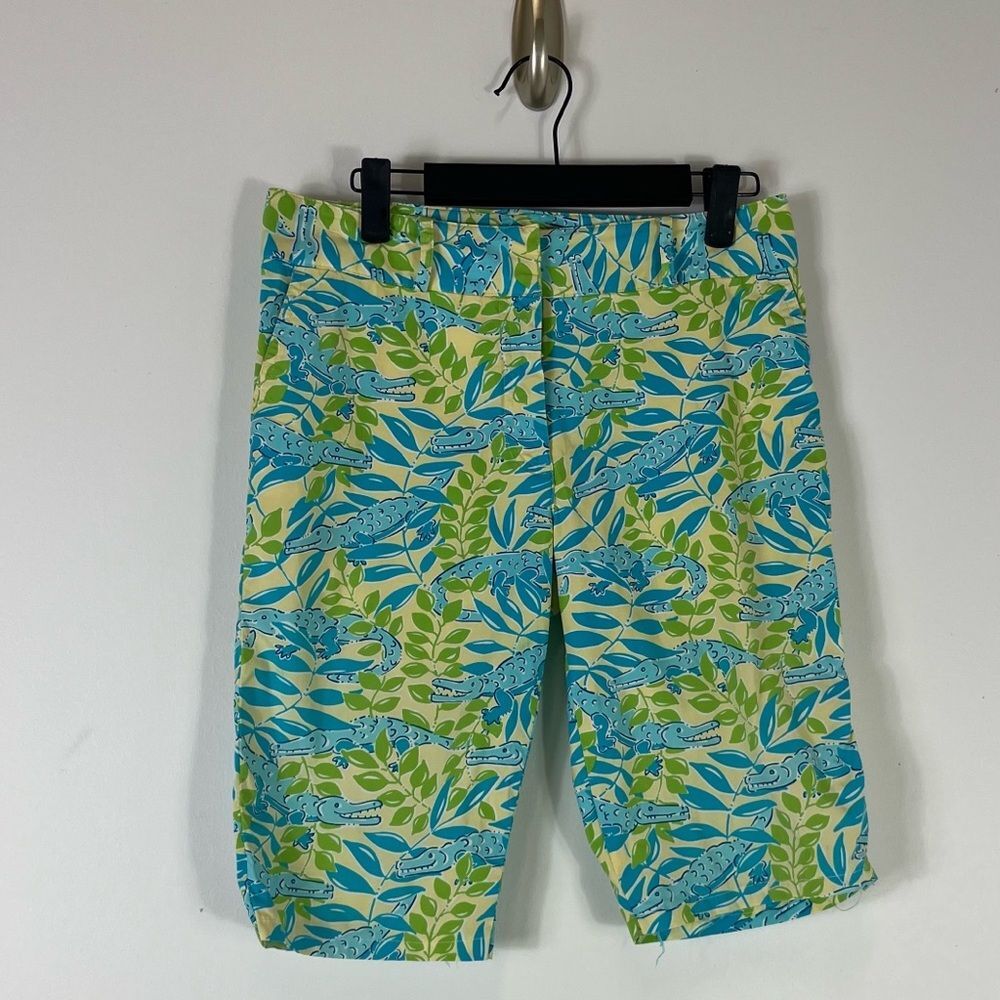 LILLY PULITZER Mimosa Everglades Alligator Shorts - Size 4